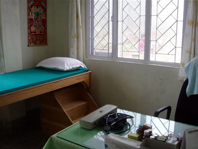 Exam room at medical clinic