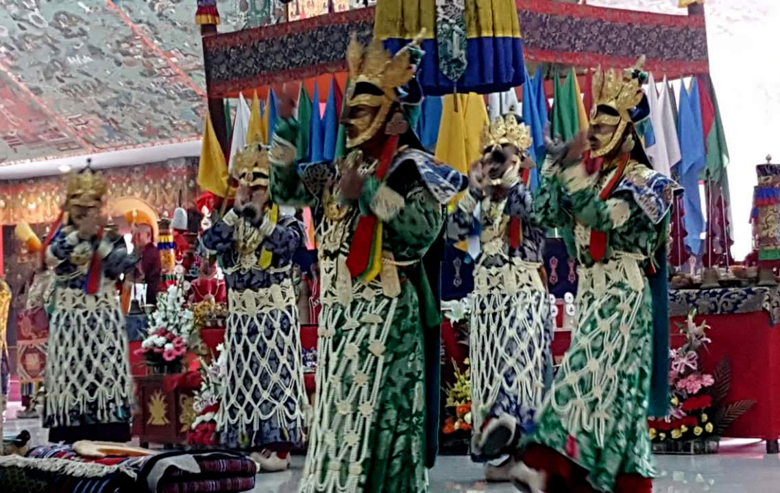 Ritual dance during the Thugje Chenpo drubchö