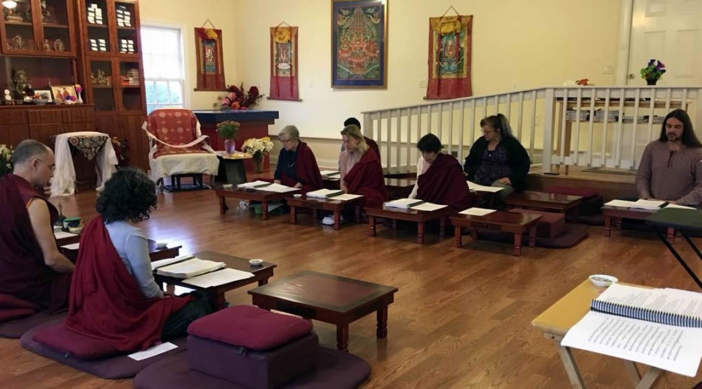 Observing the 10th anniversary of Kyabje Mindrolling Trichen Rinpoche at Mindrolling Lotus Garden in Virginia, US.