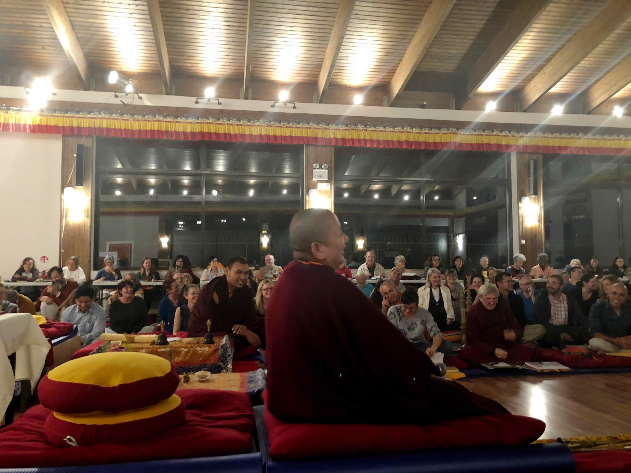 Rinpoche and sangha members, Mahasangha 2018 in Athens