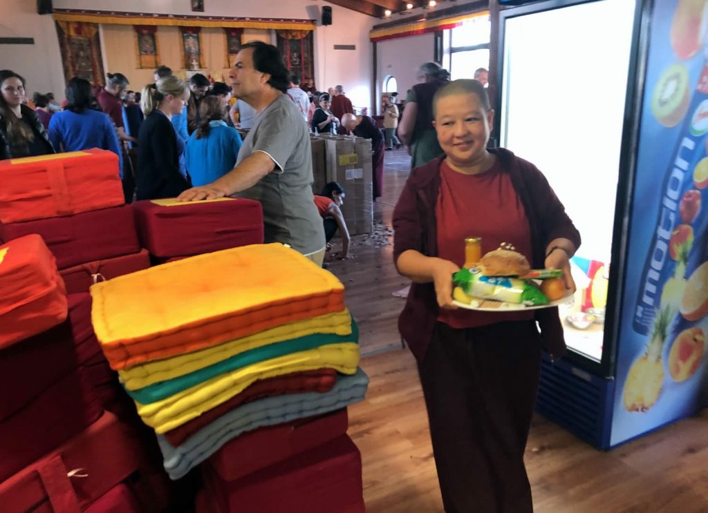 Preparing for Minling Dorsem Drubchö, Mahasangha 2018 in Athens